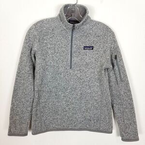 Patagonia Women Better Sweater 1/4-Zip Fleece Sweater Size S Gray
